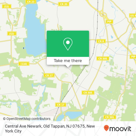 Central Ave Newark, Old Tappan, NJ 07675 map