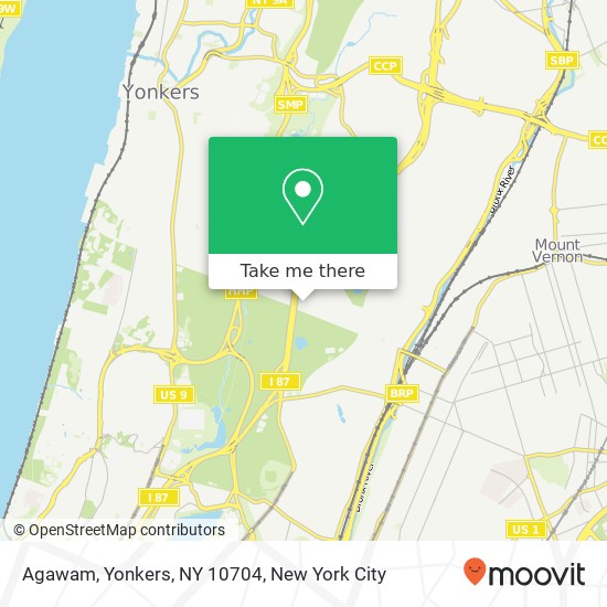 Mapa de Agawam, Yonkers, NY 10704