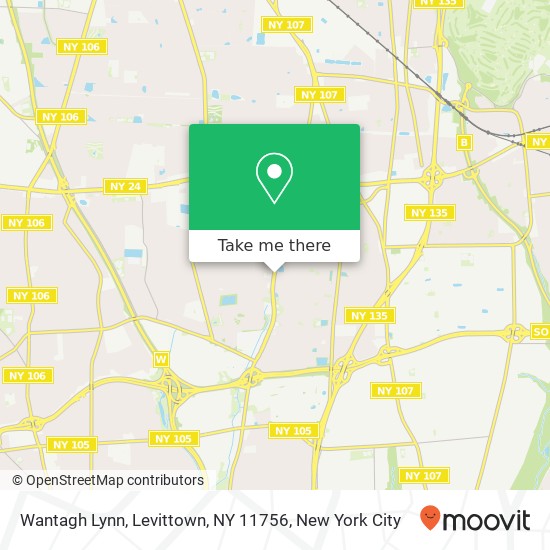 Mapa de Wantagh Lynn, Levittown, NY 11756
