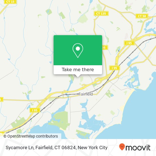 Mapa de Sycamore Ln, Fairfield, CT 06824