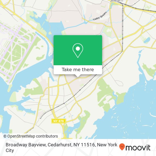 Mapa de Broadway Bayview, Cedarhurst, NY 11516