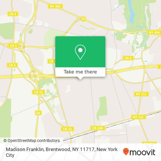 Mapa de Madison Franklin, Brentwood, NY 11717