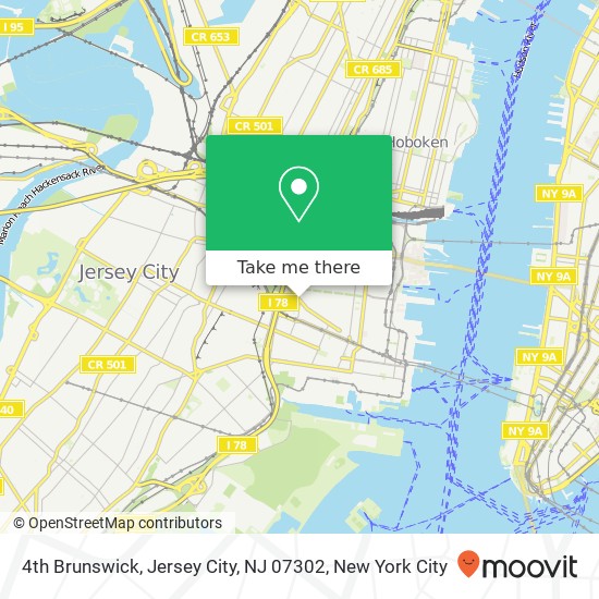 4th Brunswick, Jersey City, NJ 07302 map