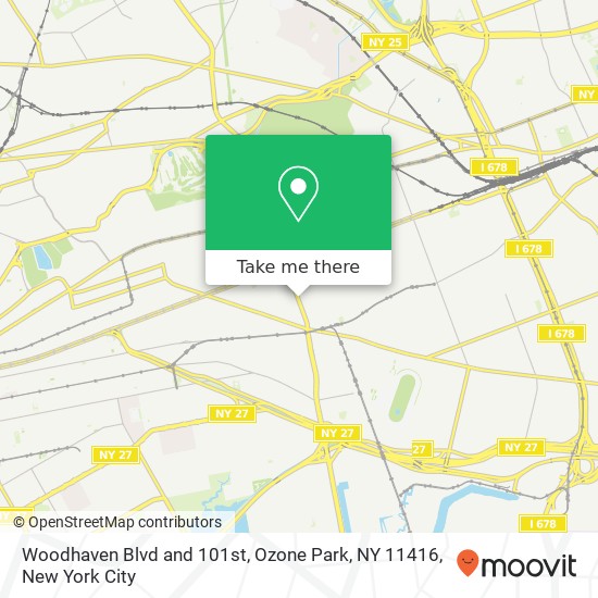 Mapa de Woodhaven Blvd and 101st, Ozone Park, NY 11416