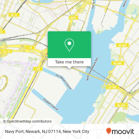 Mapa de Navy Port, Newark, NJ 07114