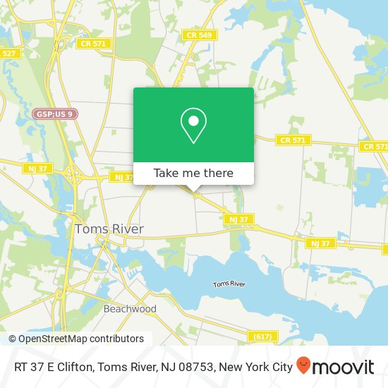 RT 37 E Clifton, Toms River, NJ 08753 map