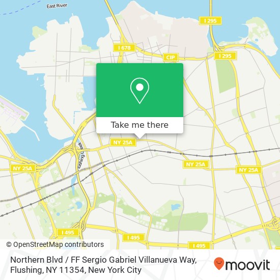Northern Blvd / FF Sergio Gabriel Villanueva Way, Flushing, NY 11354 map
