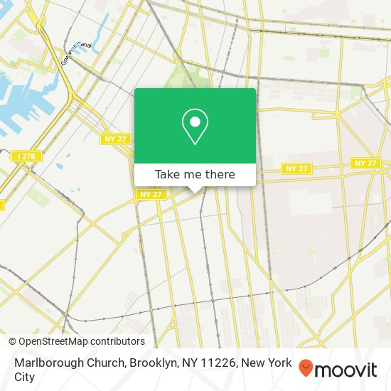 Mapa de Marlborough Church, Brooklyn, NY 11226