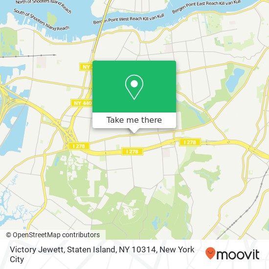 Mapa de Victory Jewett, Staten Island, NY 10314
