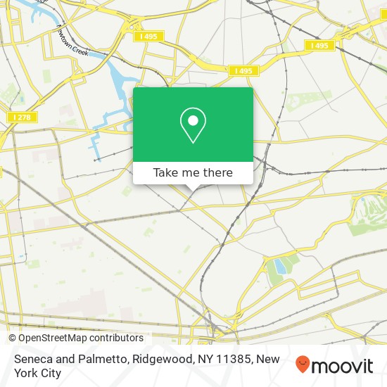 Mapa de Seneca and Palmetto, Ridgewood, NY 11385