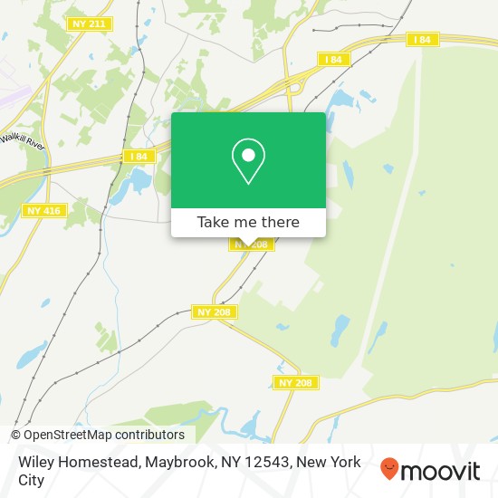 Mapa de Wiley Homestead, Maybrook, NY 12543