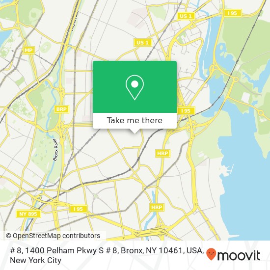 # 8, 1400 Pelham Pkwy S # 8, Bronx, NY 10461, USA map