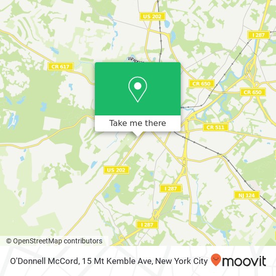 Mapa de O'Donnell McCord, 15 Mt Kemble Ave