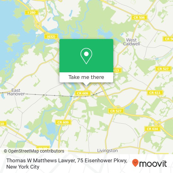 Thomas W Matthews Lawyer, 75 Eisenhower Pkwy map