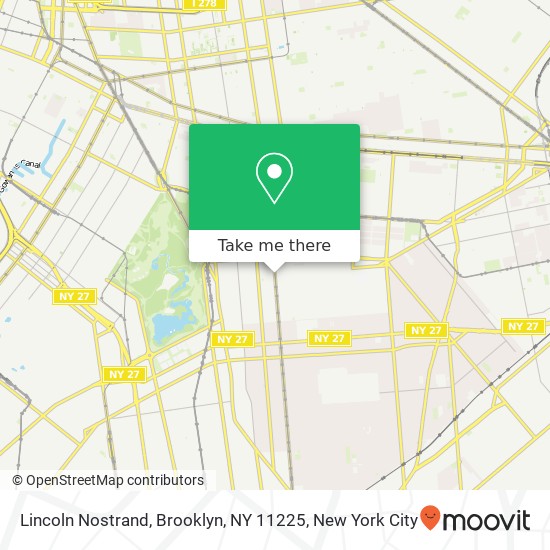 Mapa de Lincoln Nostrand, Brooklyn, NY 11225