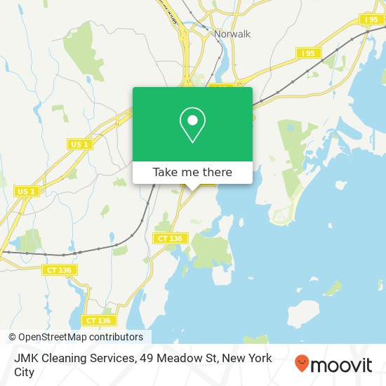 Mapa de JMK Cleaning Services, 49 Meadow St