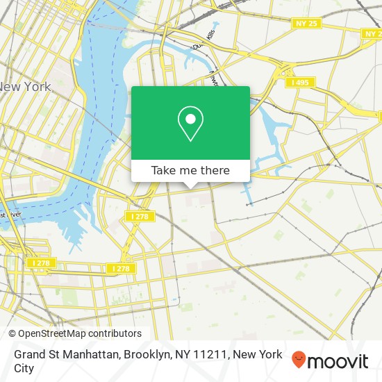 Grand St Manhattan, Brooklyn, NY 11211 map