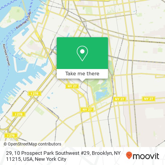 Mapa de 29, 10 Prospect Park Southwest #29, Brooklyn, NY 11215, USA