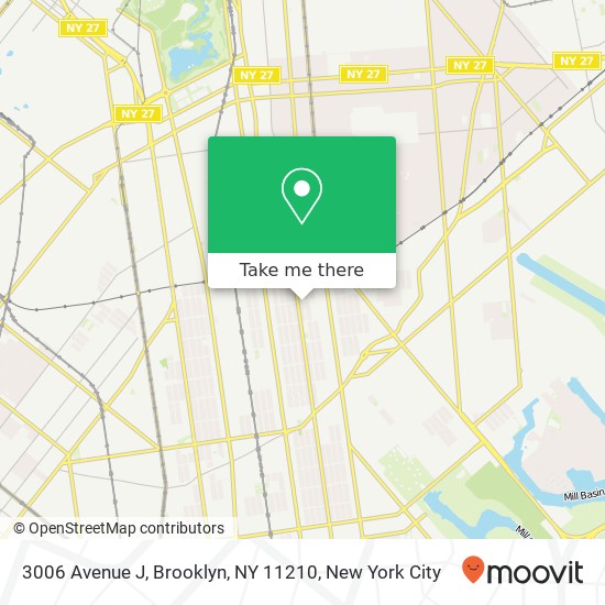 Mapa de 3006 Avenue J, Brooklyn, NY 11210