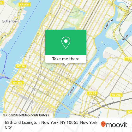 Mapa de 68th and Lexington, New York, NY 10065