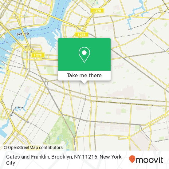 Mapa de Gates and Franklin, Brooklyn, NY 11216