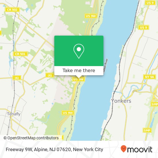 Mapa de Freeway 9W, Alpine, NJ 07620