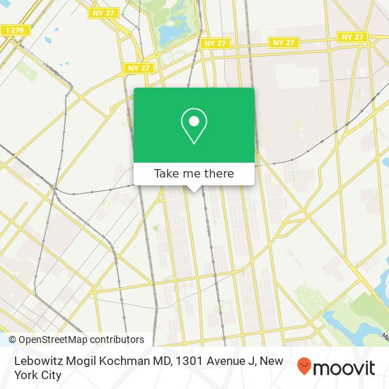 Mapa de Lebowitz Mogil Kochman MD, 1301 Avenue J