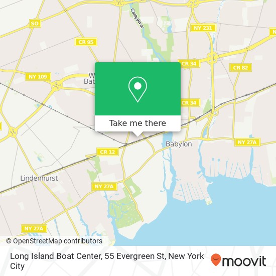 Long Island Boat Center, 55 Evergreen St map