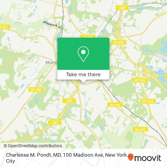 Charlesse M. Pondt, MD, 100 Madison Ave map
