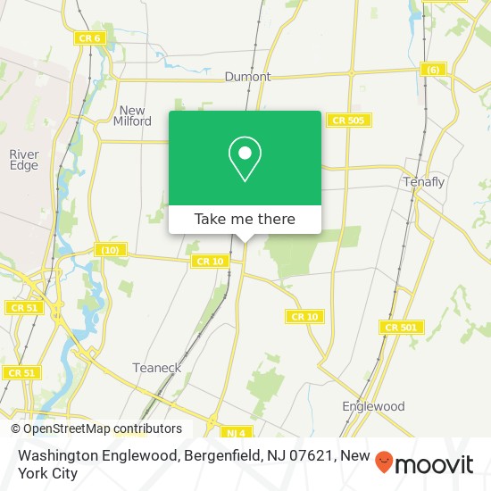 Washington Englewood, Bergenfield, NJ 07621 map