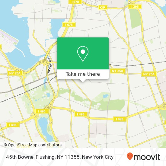 45th Bowne, Flushing, NY 11355 map