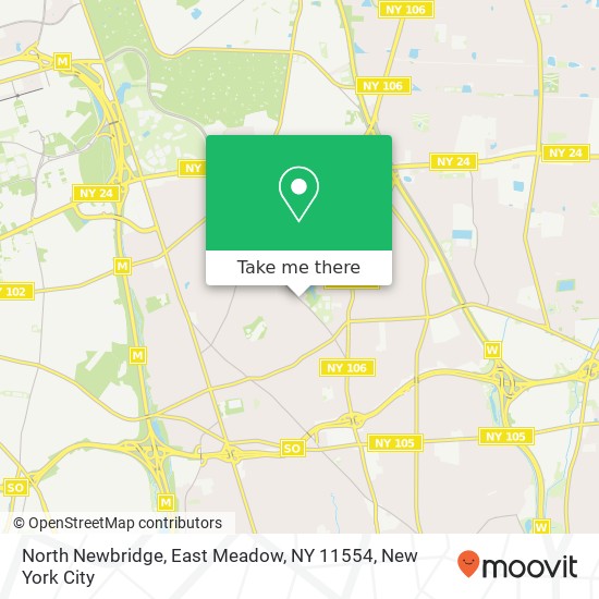 Mapa de North Newbridge, East Meadow, NY 11554