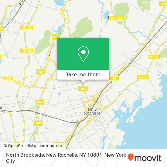 Mapa de North Brookside, New Rochelle, NY 10801