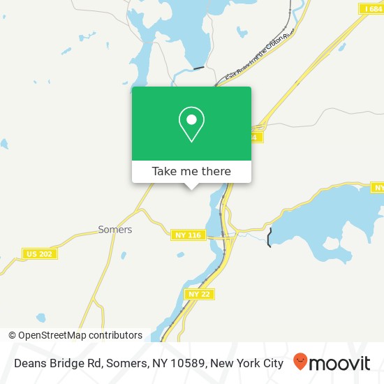 Mapa de Deans Bridge Rd, Somers, NY 10589