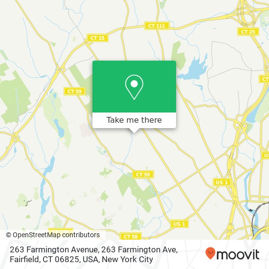 263 Farmington Avenue, 263 Farmington Ave, Fairfield, CT 06825, USA map