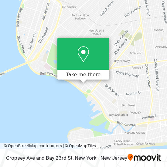 Mapa de Cropsey Ave and Bay 23rd St