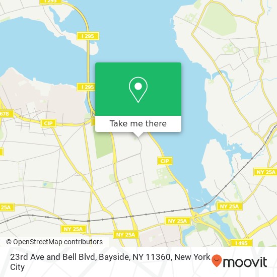 Mapa de 23rd Ave and Bell Blvd, Bayside, NY 11360