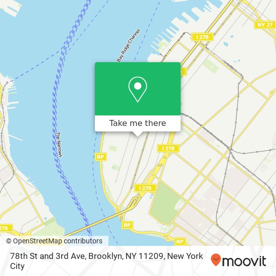 Mapa de 78th St and 3rd Ave, Brooklyn, NY 11209