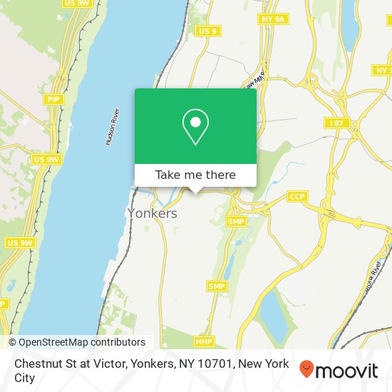 Chestnut St at Victor, Yonkers, NY 10701 map