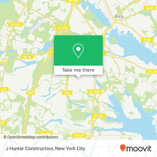 J Hunter Construction map