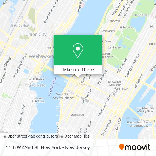 11th W 42nd St map