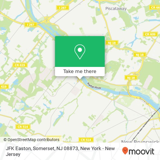 Mapa de JFK Easton, Somerset, NJ 08873