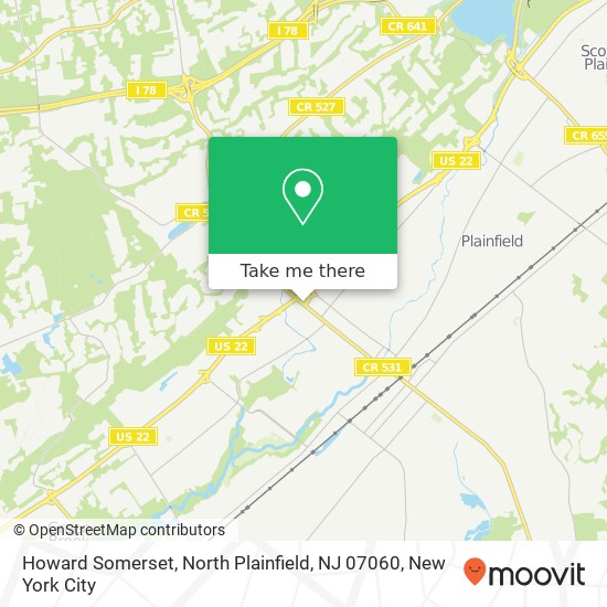 Howard Somerset, North Plainfield, NJ 07060 map