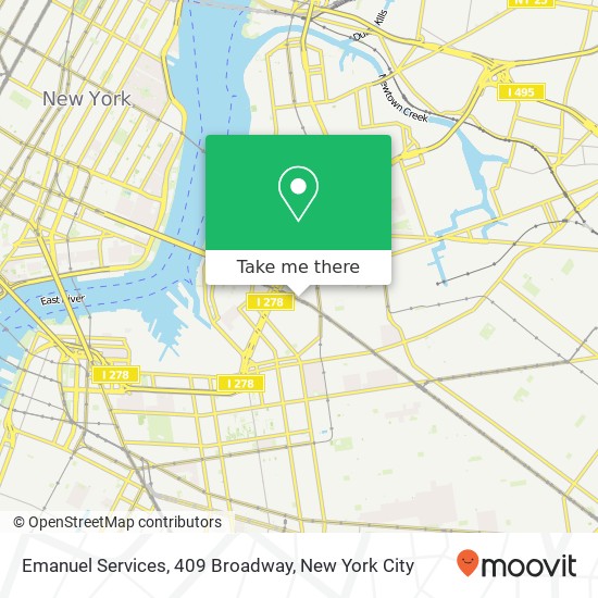 Mapa de Emanuel Services, 409 Broadway