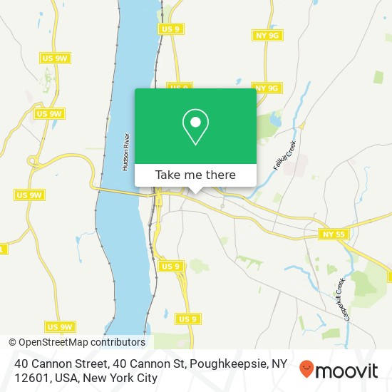 40 Cannon Street, 40 Cannon St, Poughkeepsie, NY 12601, USA map