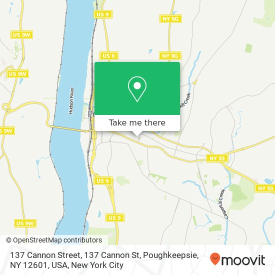 137 Cannon Street, 137 Cannon St, Poughkeepsie, NY 12601, USA map