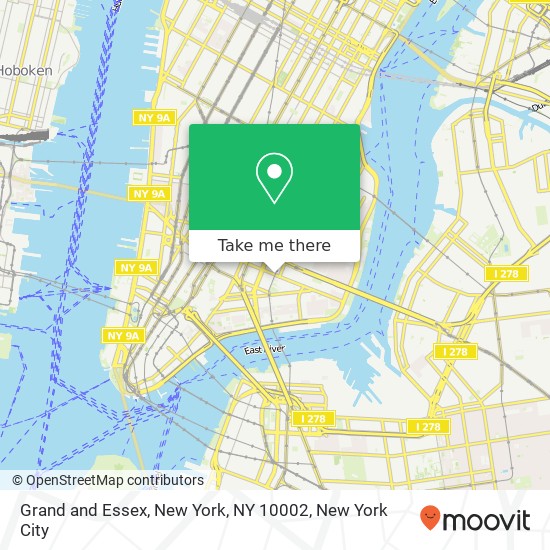 Grand and Essex, New York, NY 10002 map