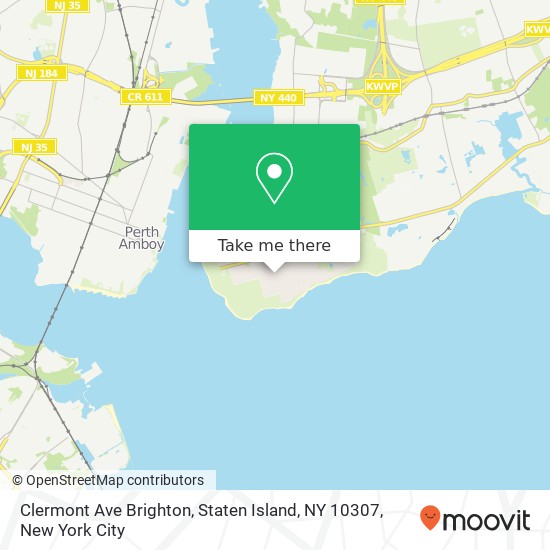 Mapa de Clermont Ave Brighton, Staten Island, NY 10307