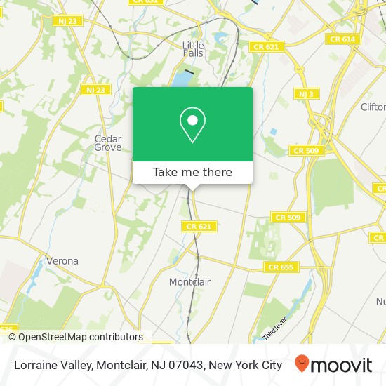 Mapa de Lorraine Valley, Montclair, NJ 07043