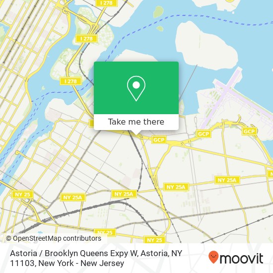 Mapa de Astoria / Brooklyn Queens Expy W, Astoria, NY 11103